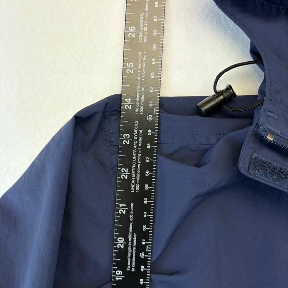 LL Bean Navy Blue Classic Anorak Womens Small Windbreaker 1/2 Zip Hooded Jacket - Picture 12 of 15